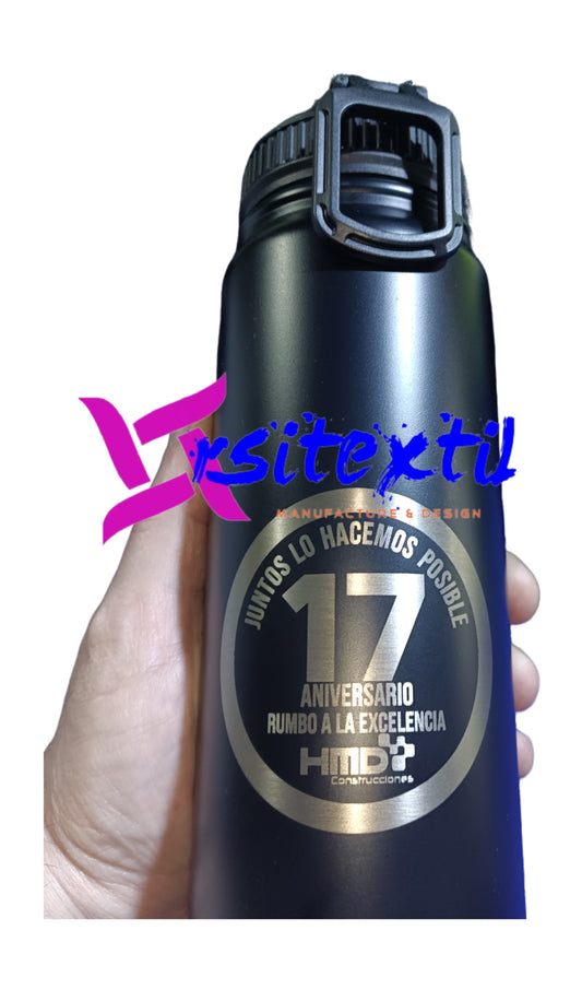 TERMO 800 ML CON GRABADO LÁSER. Orden mínima 12 unidades