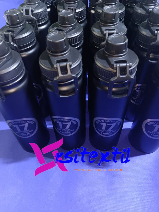 TERMO 800 ML CON GRABADO LÁSER. Orden mínima 12 unidades